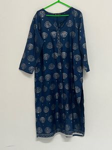 Elegant Blue Printed Kurta