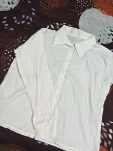 Women's Light white Button-Up Shirt