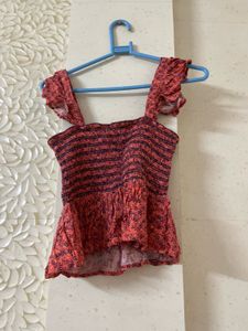 Chic Smocked Ruffle Crop Top