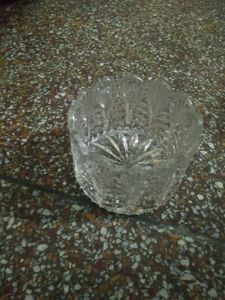 Glass Designer Bowl cum showpiece