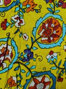 Yellow Floral Print Kurta