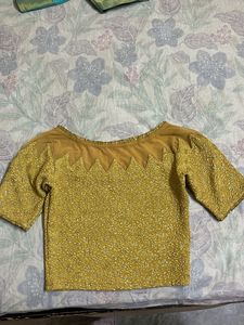Designer Mustard Yellow Blouse
