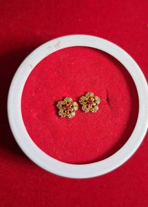 Heart Stud Earrings gold 22crt