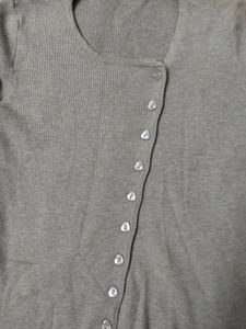Women's Beige Knit Cardigan