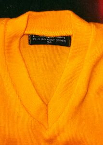 V-Neck Yellow Sweater