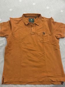 Men's Orange Polo Shirt with Pocket