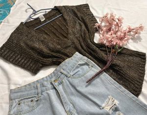 🎉🌷Buy1 Get1 Free🎉Sparkly V-Neck Knit