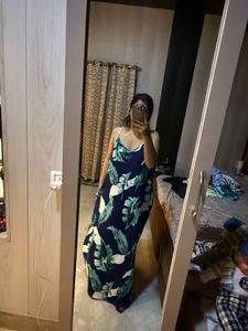 Blue Floral Maxi Dress🦋