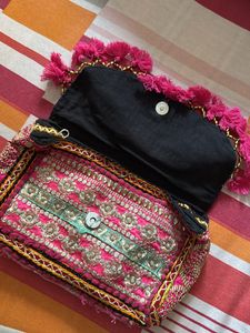 Bohemian Embroidered Clutch Bag