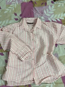 Striped Button-Up Shirt
