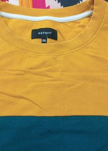 Sẓtori Men's 5XL Colorblock Sweatshirt (Yellow/Te