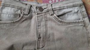 Light Beige faded jeans for kids