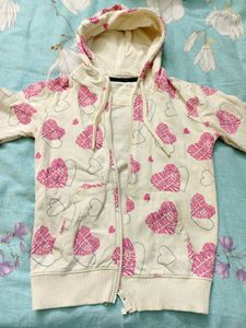 Cute Heart Print Hoodie