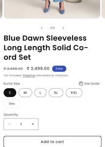 Premium cotton Blue Kurta Set