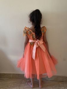 Orange Tulle Party Dress For Baby Girl
