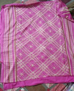 Beautiful Pink Saree with Embellishments