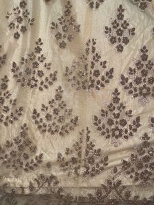 Cream And Mahroon Designer Lehanga