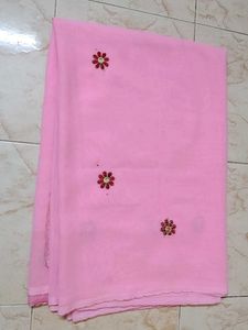 Beautiful Pink Embroidered Saree
