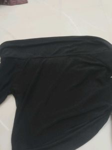 Black Off-Shoulder Long Sleeve Top