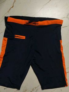 Men's Navy & Orange Athletic Shorts