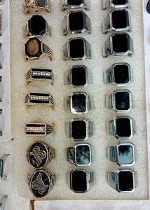 Assorted Silver Tone Rings (Lot of 30+)