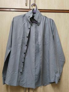 Men's Blue Button-Up Shirt