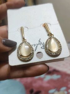 Elegant Teardrop Earrings with Crystal Accents