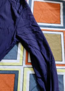 Elegant Deep blue Long Sleeve Shirt