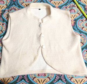 Cream Knit Vest