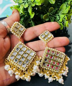 Woman Fancy Party Wear Havey Long Size Earrings