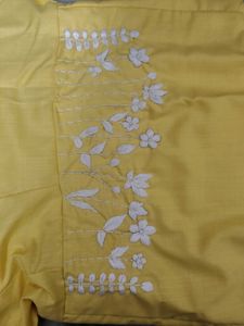 Elegant Yellow embroidered dress