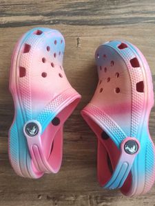 Crocs Sandals Pink Blue Tie-Dye C13