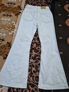 Bootcut/Bell Bottom Denim Jeans White