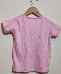 Pink T-shirt For Baby Girl 4- 5 Year