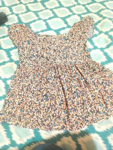 Floral Smocked Off-Shoulder Top