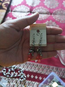 Sparkling Orange Fashion Earrings