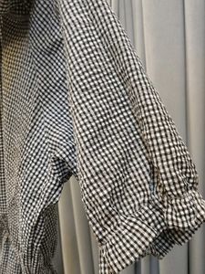 Chic Gingham Cold Shoulder Dress