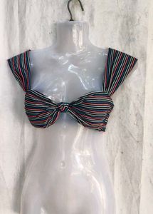 22810. Striped Bikini Top