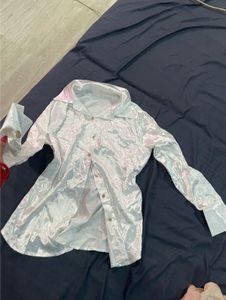 Shimmering Button-Down Shirt