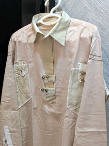 Men's Beige Ethnic Kurta