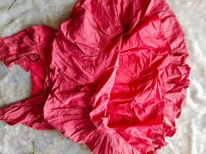MaX Girls Pink Party Frock | 3–4 Years | Soft Cott