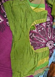 Green Silk Blend Blouse