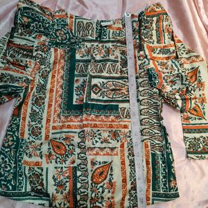 Boho Print Long Sleeve Top
