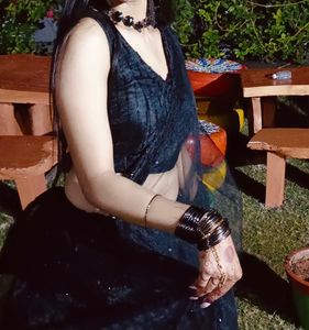 Stunning Black Sequin Lehenga Choli