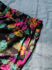Flowy Floral Print Palazzo Pants