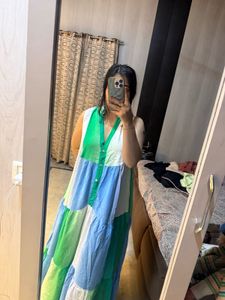 Color Block Sleeveless Maxi Dress🦋
