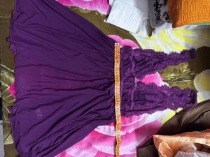 Burgundy Lace Babydoll Nightgown