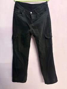 Black Cargo Jeans