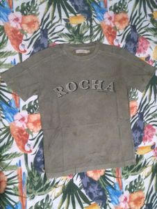 ROCHA Embroidered Olive T-Shirt