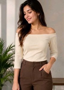 Ribbed Off-Shoulder Top